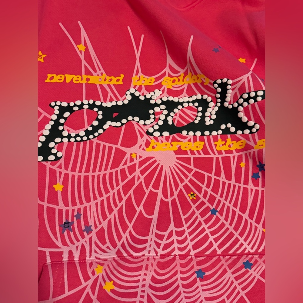 P*nk Sp5der Web Hoodie Brand New Spider Worldwide Streetwear Sweater